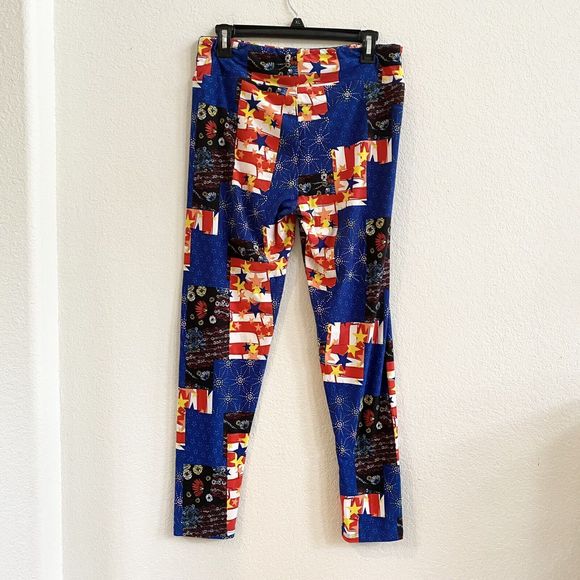 Lularoe One Size Mountain And Cloud Rare One Size Leggings‎  Athleisure EUC - Picture 7 of 10